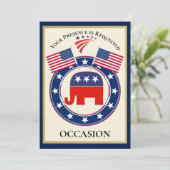Invitation États-Unis patriotiques (Debout devant)