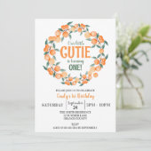 Invitation Été 1er anniversaire, Oranges Citrus Wreath (Debout devant)