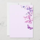 Invitation Été 3 Anniversaire Filles papillon Anniversaire (Dos)