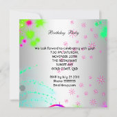 Invitation Été Anniversaire Fête Cocktail coloré (Dos)