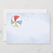 Invitation Été Anniversaire Piscine Party Beach Balls (Dos)