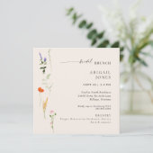 Invitation Été Aquarelle Florale Bridal Brunch (Debout devant)