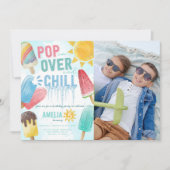 Invitation Été Aquarelle Popsicle fête d'anniversaire (Devant)