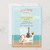 Invitation Été bienvenu personnalisable (Devant)