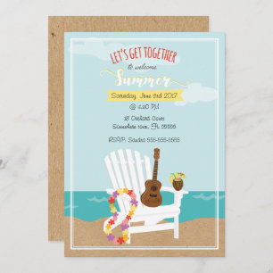 Invitation Été bienvenu personnalisable