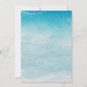 Invitation Été bleu minimaliste Mariage plage Océan bleu (Dos)