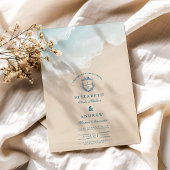 Invitation Eté Blue Ocean Beach Mariage