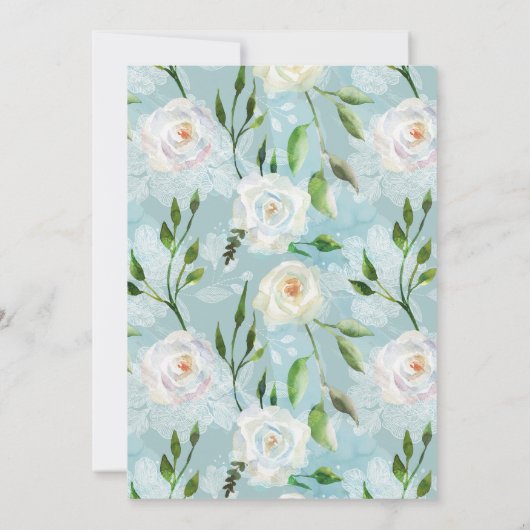 Invitation Été Blush Lacy Floroms Anniversaire (Dos)