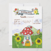 Invitation Été Bois Maison de champignons Whimsday (Devant)