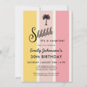 Invitation Été Cabana Stripes Côte 30e anniversaire (Devant)