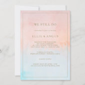 Invitation Eté Coucher De Soleil Aquarelle Nous Restons Vow R (Devant)