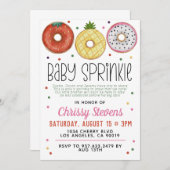 Invitation Été Donut Baby Sprinkw Shower (Devant / Derrière)