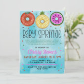 Invitation Été Donut Baby Sprinkw Shower (Debout devant)