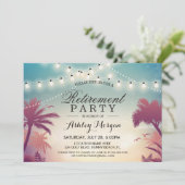 Invitation Été Éclairage Chaîne Fête de retraite extérieure (Debout devant)