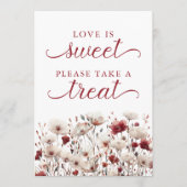 Invitation Été Fleur sauvage L'amour est doux signe de faveur (Devant)