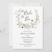 Invitation Été Fleur sauvage mariée à la Fête des mariées d'a (Devant)