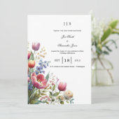 Invitation été fleuri et coloré (Debout devant)