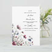 Invitation été fleuri et coloré (Debout devant)