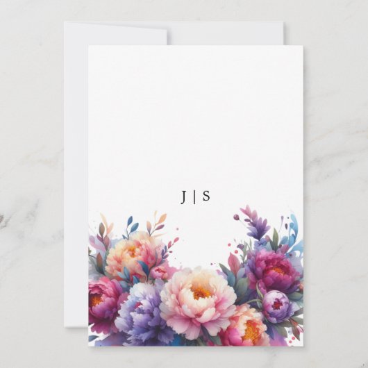 Invitation été fleuri et coloré (Dos)