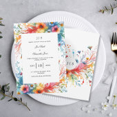 Invitation été fleuri et coloré