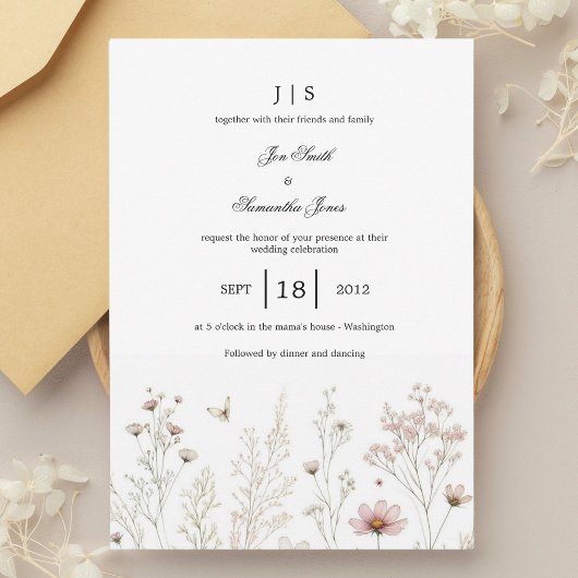 Invitation été fleuri et coloré