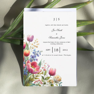 Invitation été fleuri et coloré