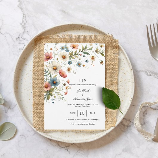 Invitation été fleuri et coloré