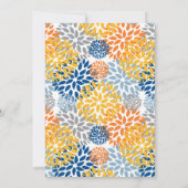 Invitation Été Floral Abstrait Couleurs vives Anniversaire (Dos)