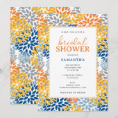 Invitation Été Floral Abstrait Couleurs vives Fête des mariée (Devant / Derrière)