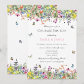 Invitation Été Floral Couples Douche (Devant / Derrière)