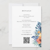 Invitation Été floral tropical tout en un Mariage (Dos)