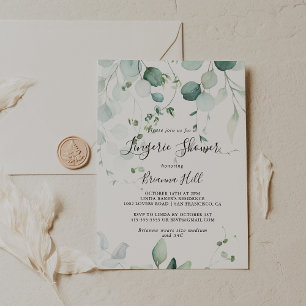 Invitation Été Green Eucalyptus Bridal Lingerie Douche
