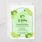 Invitation Été Green Lime Citrus Premier anniversaire (Devant)