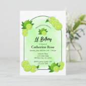 Invitation Été Green Lime Citrus Premier anniversaire (Debout devant)