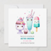 Invitation Été Ice Pop Popsicle Crème de glace Anniversaire E (Devant)