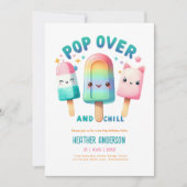 Invitation Été Ice Pop Popsicle Crème de glace Anniversaire E (Devant)