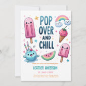 Invitation Été Ice Pop Popsicle Crème de glace Anniversaire E (Devant)