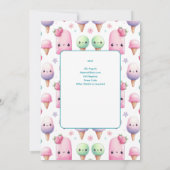 Invitation Été Ice Pop Popsicle Crème de glace Anniversaire E (Dos)