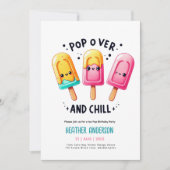 Invitation Été Ice Pop Popsicle Crème de glace Anniversaire E (Devant)