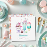 Invitation Été Ice Pop Popsicle Crème de glace Anniversaire E<br><div class="desc">Cute Ice Pop,  Ice Cream,  Popsicle Summer Party événement pour l'anniversaire des enfants,  le sexe du fils ou de la fille neutre. Conception par LeahG. Graphiques par Grafixdeals.com.</div>