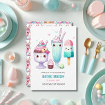 Invitation Été Ice Pop Popsicle Crème de glace Anniversaire E<br><div class="desc">Cute Ice Pop,  Ice Cream,  Popsicle Summer Party événement pour l'anniversaire des enfants,  le sexe du fils ou de la fille neutre. Conception par LeahG. Graphiques par Grafixdeals.com.</div>