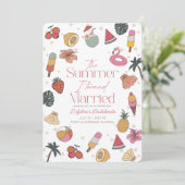 Invitation Été J'Ai Été Marié Bachelorette Week-end (Debout devant)