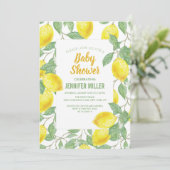 Invitation Été jaune citron doux.                      (Debout devant)