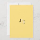 Invitation Été jaune gris foncé marguerite floral Enregistrer (Dos)