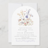 Invitation Été Multicolor Fleur sauvage Mariage artistique (Devant)