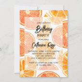 Invitation Eté Orange Citrus Slice Anniversaire (Devant)