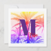 INVITATION été palmier tropical 80's (Devant)