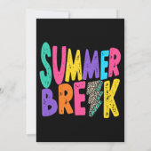 Invitation Été Pause Enseignants Vie Leopard Bolt Vacation W (Dos)