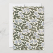 Invitation Été Périwinkel Fleur Plutôt Élégant Floral (Dos)