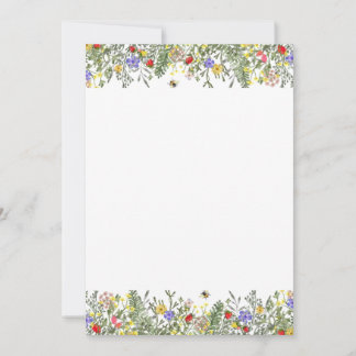 Invitation Été Printemps Bordure Florale